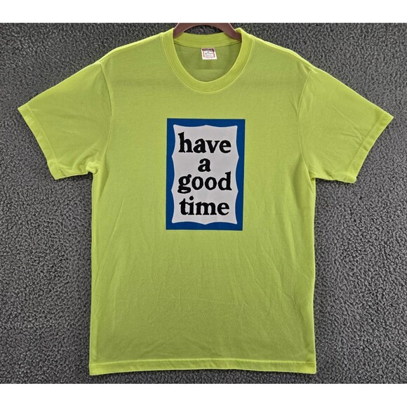Have A Good Time Shirt Mens Medium Frame Logo Yellow Japan Streetwear Graphic - Picture 1 of 5